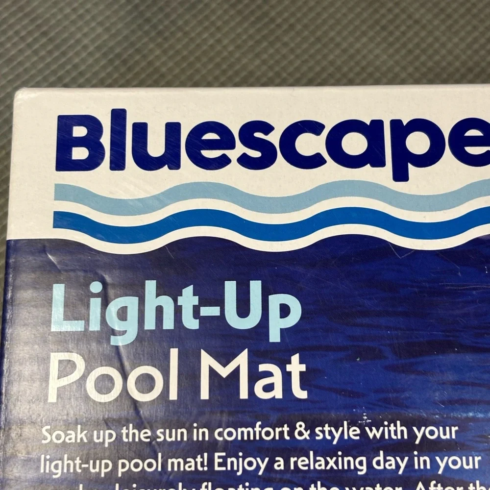 Bluescape Light-Up Inflatable Pool Float Mat Multicolor LED Lights Repair Patch